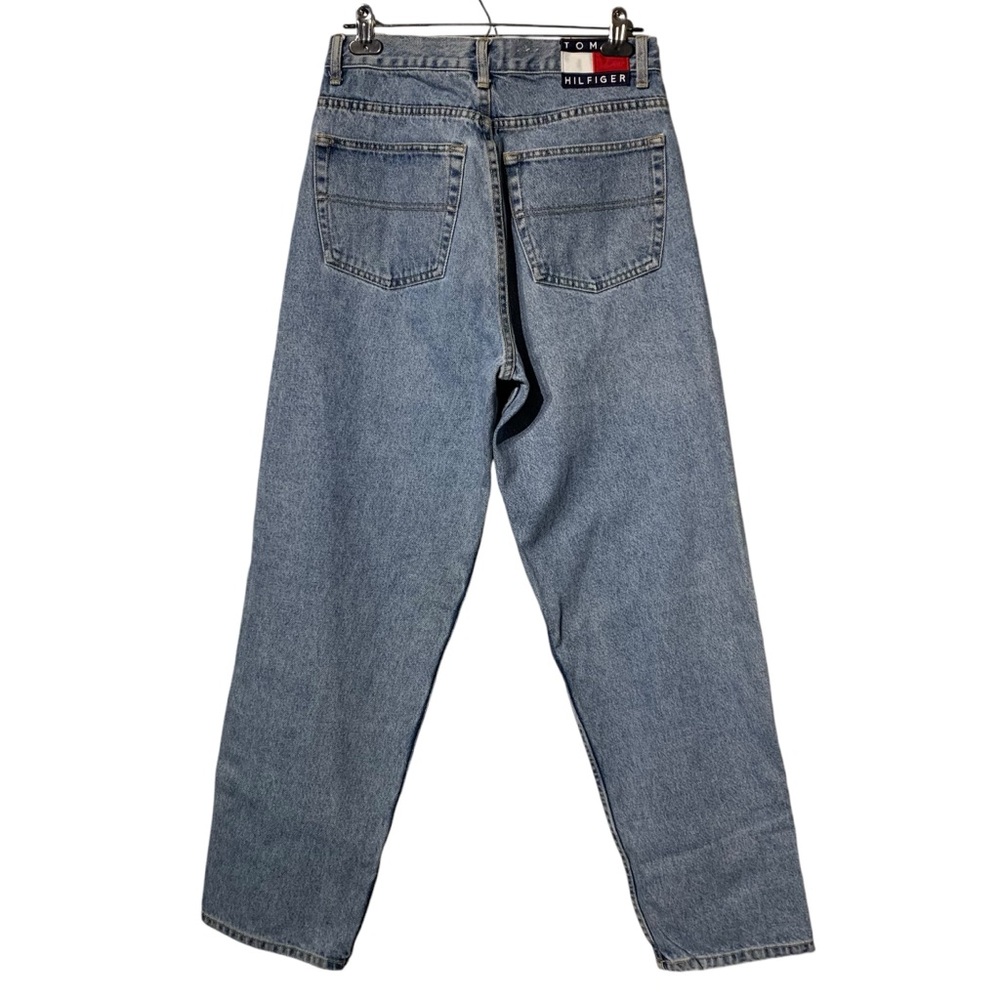 Vintage 90s Tommy Hilfiger Logo Fly Jeans Light Wash Denim 32x32 - Picture 5 of 13